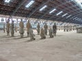 The Terracotta Army warriors at the tomb of ChinaÃ¢â¬â¢s First Emperor in Xian. Unesco World Heritage site. Royalty Free Stock Photo